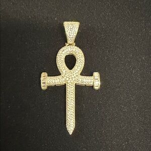 Gold Ankh Silver 925 Pendant Necklace